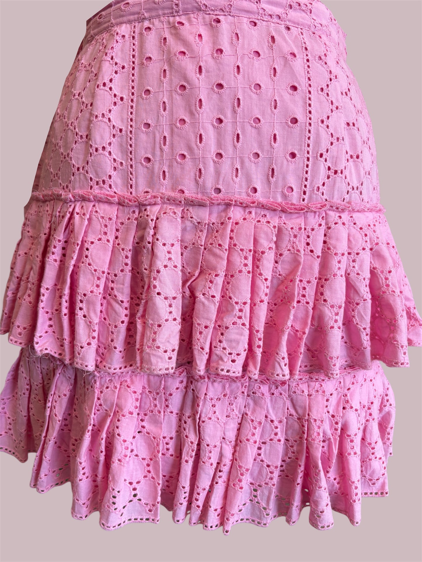 Baby Pink Schiffli skirt